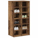 Shoe Rack Old Wood 54x34x100.5 cm Engineered Wood - Bargainia.com - 