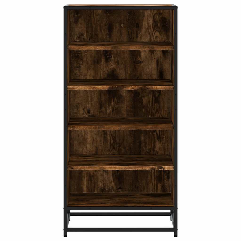 Shoe Rack Smoked Oak 48x38x97.5 cm Engineered Wood - Bargainia.com - 