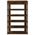 Shoe Rack Smoked Oak 60x30x98 cm Engineered Wood - Bargainia.com - 