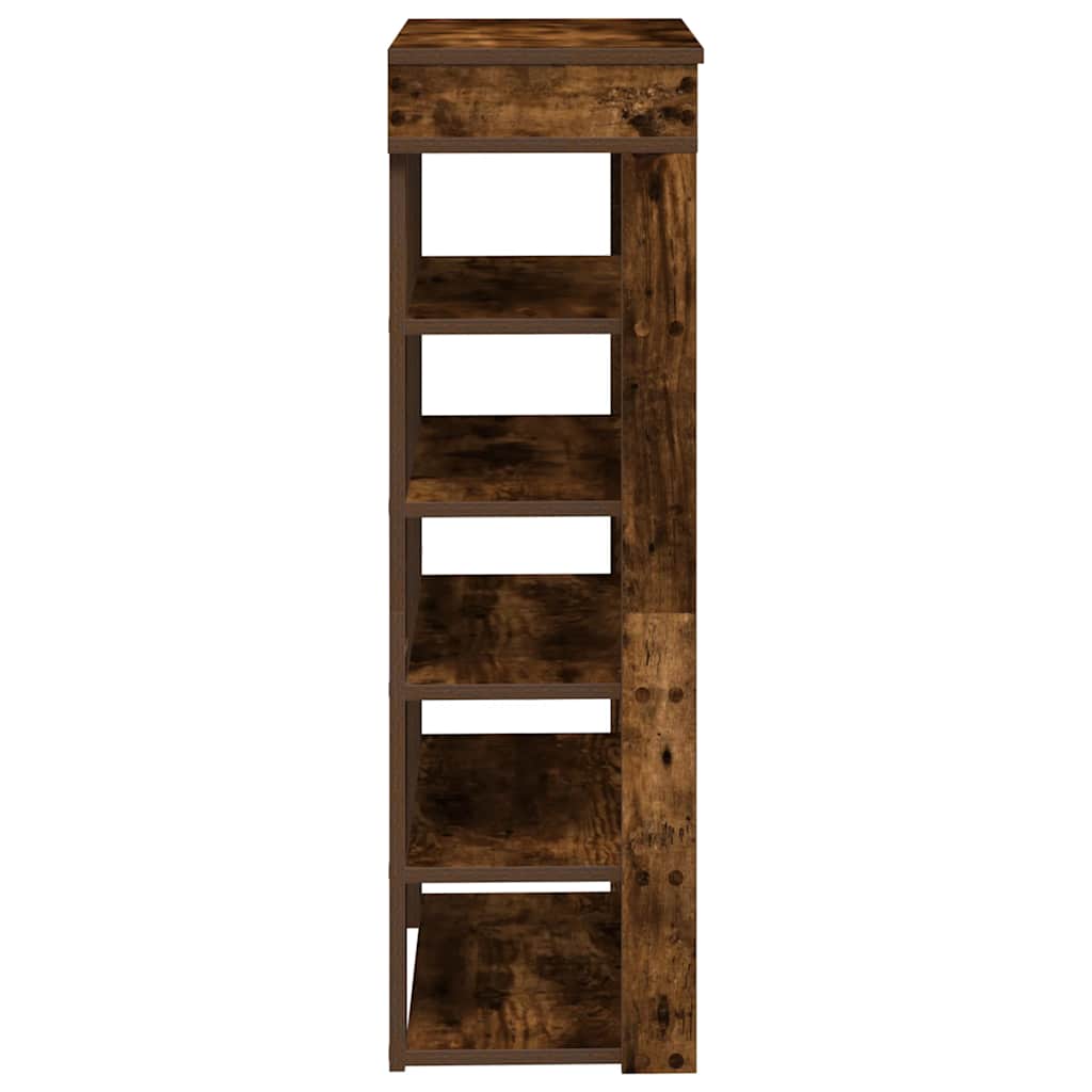 Shoe Rack Smoked Oak 60x30x98 cm Engineered Wood - Bargainia.com - 