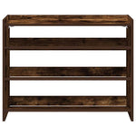 Shoe Rack Smoked Oak 80x25x62 cm Engineered Wood - Bargainia.com - 