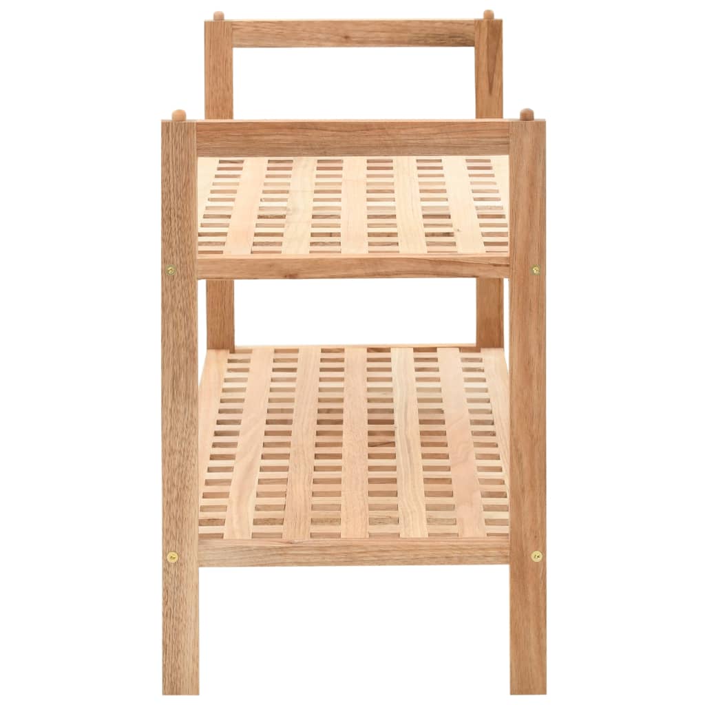 Shoe Rack Solid Walnut Wood 69x26x40 cm - Bargainia.com - 