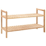 Shoe Rack Solid Walnut Wood 69x26x40 cm - Bargainia.com - 