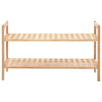Shoe Rack Solid Walnut Wood 69x26x40 cm - Bargainia.com - 