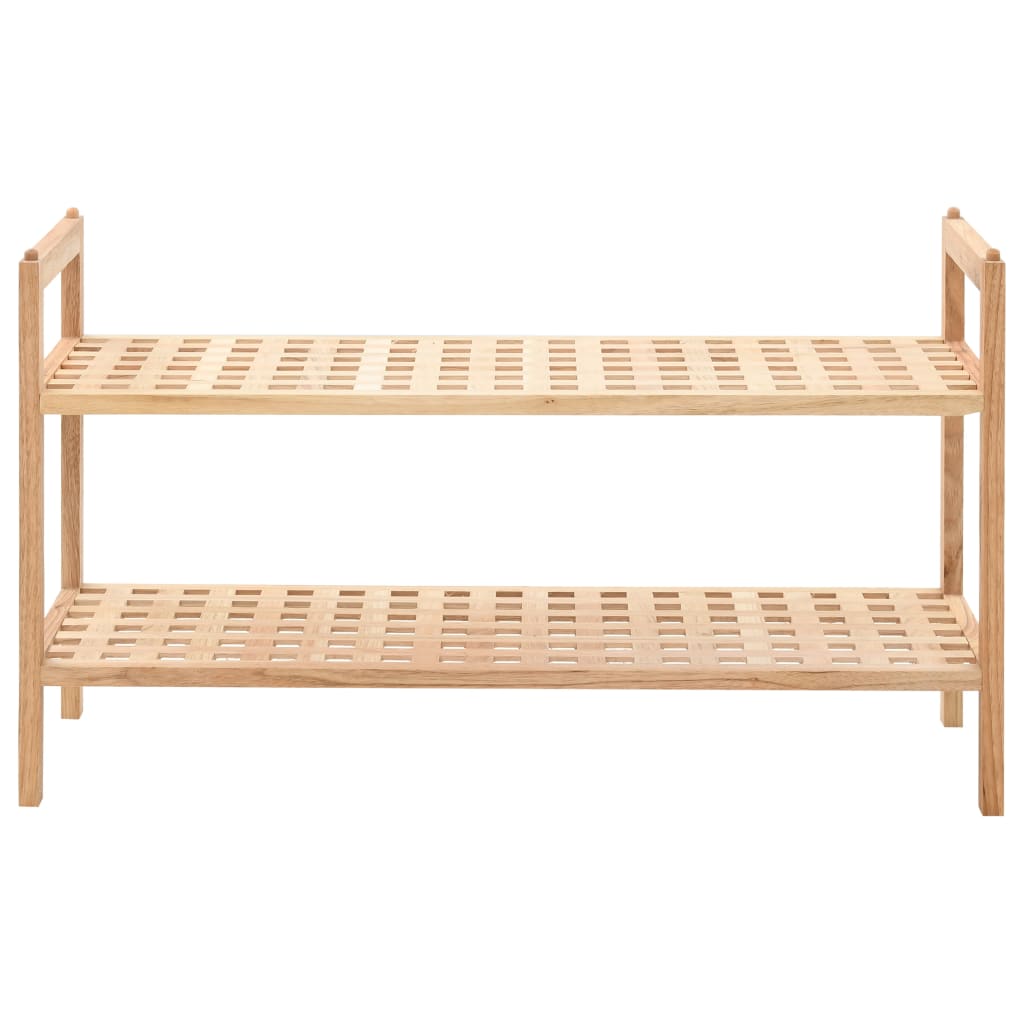 Shoe Rack Solid Walnut Wood 69x26x40 cm - Bargainia.com - 
