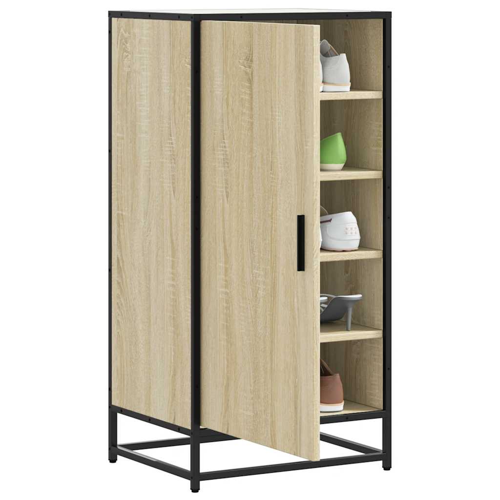 Shoe Rack Sonoma Oak 48x38x97.5 cm Engineered Wood - Bargainia.com - 