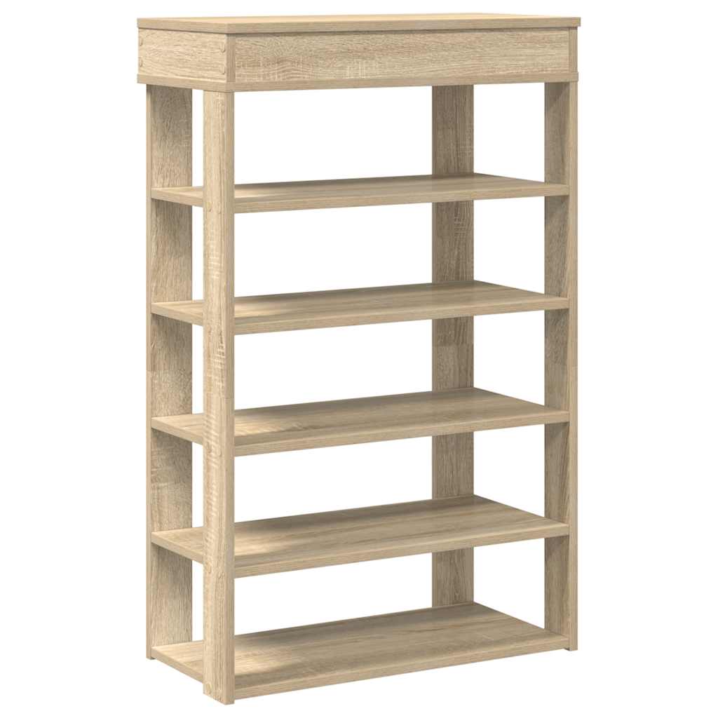 Shoe Rack Sonoma Oak 60x30x98 cm Engineered Wood - Bargainia.com - 