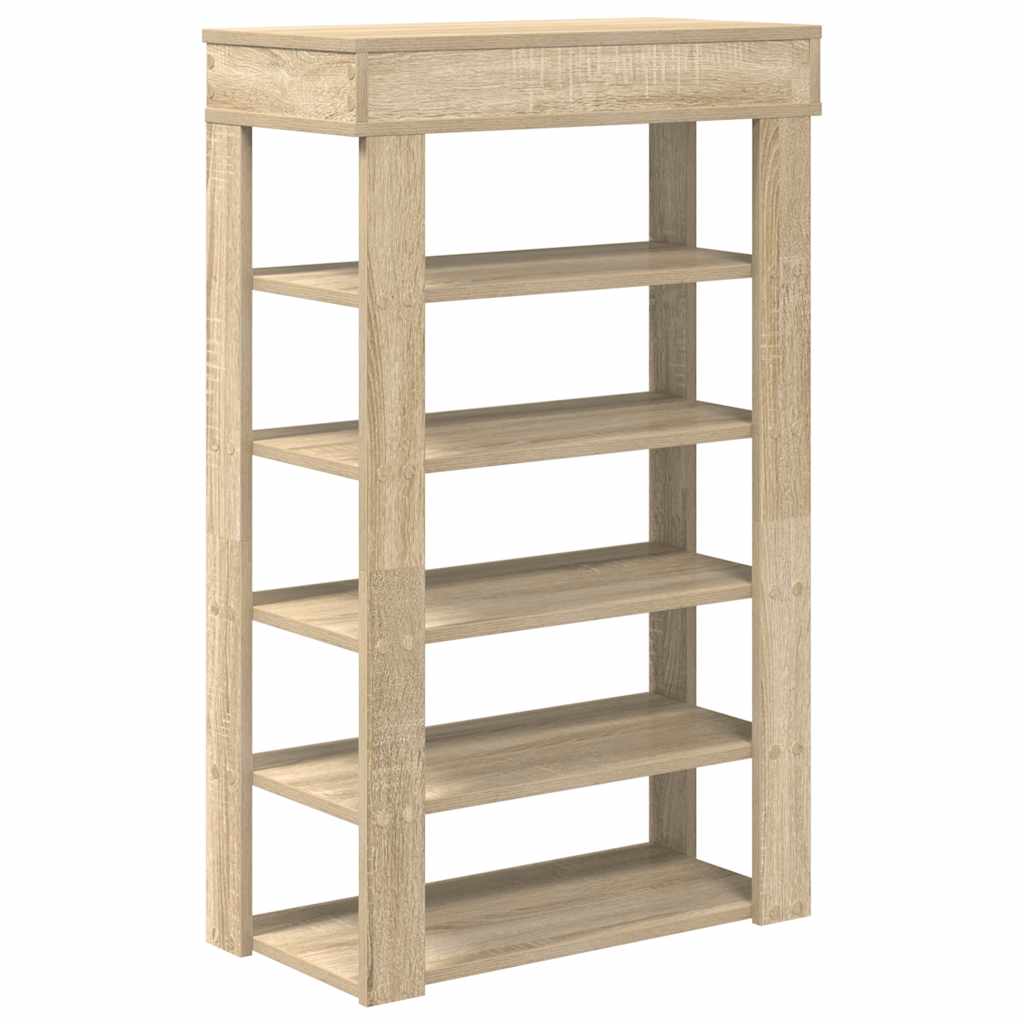 Shoe Rack Sonoma Oak 60x30x98 cm Engineered Wood - Bargainia.com - 