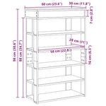 Shoe Rack Sonoma Oak 60x30x98 cm Engineered Wood - Bargainia.com - 