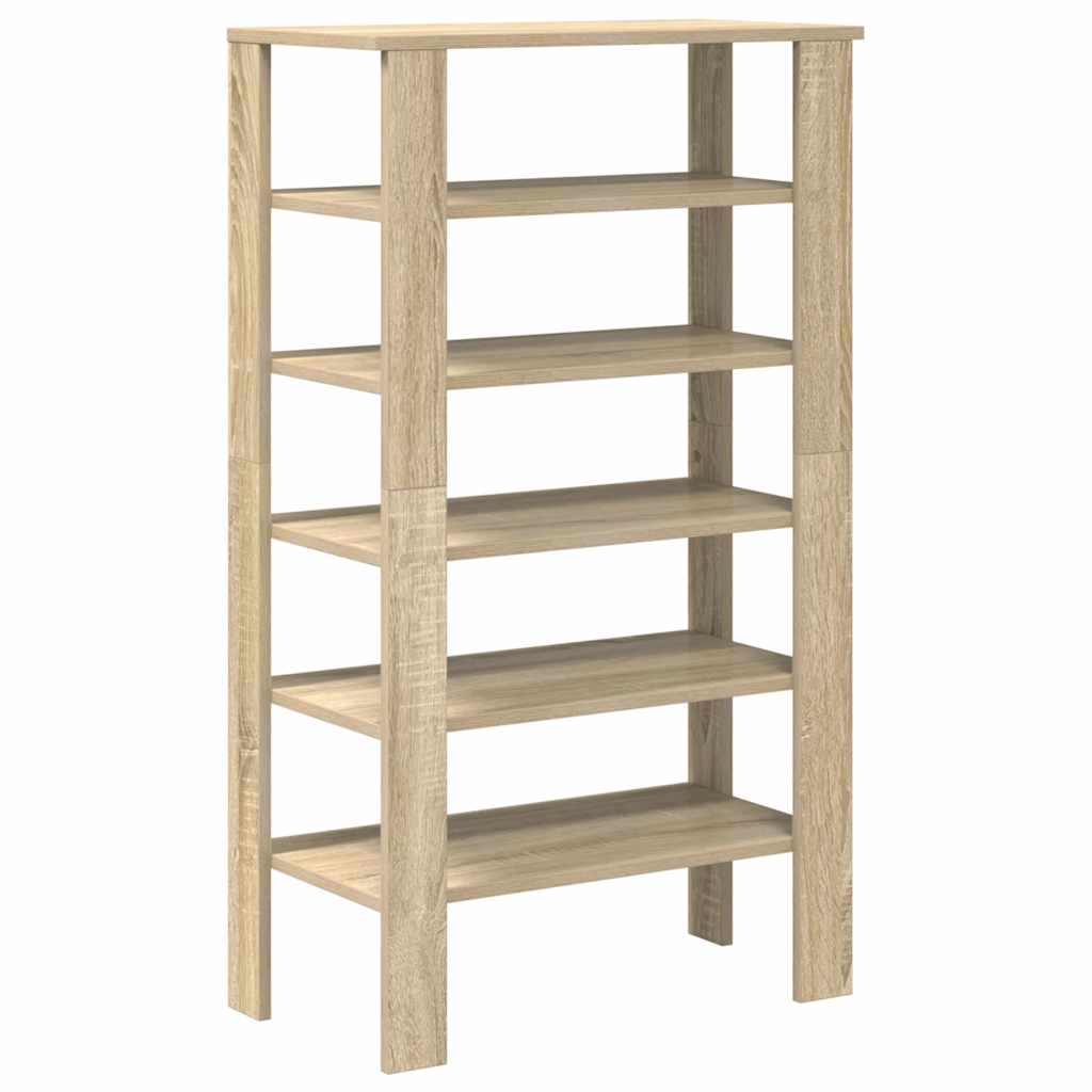 Shoe Rack Sonoma Oak 61x32x105 cm Engineered Wood - Bargainia.com - 