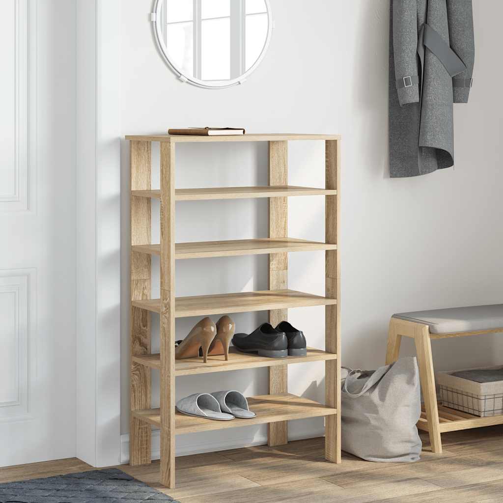 Shoe Rack Sonoma Oak 61x32x105 cm Engineered Wood - Bargainia.com - 