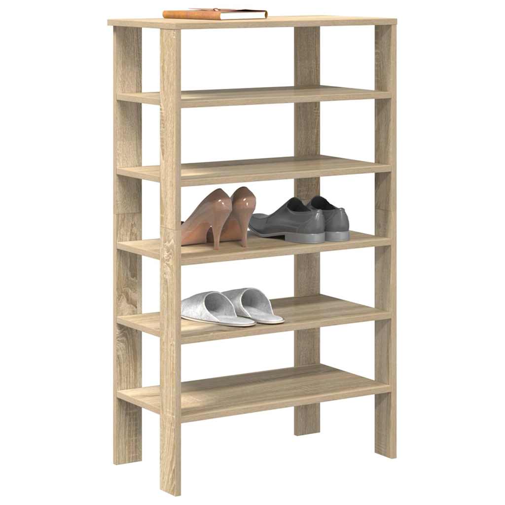 Shoe Rack Sonoma Oak 61x32x105 cm Engineered Wood - Bargainia.com - 