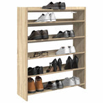 Shoe Rack Sonoma Oak 80x25x100 cm Engineered Wood - Bargainia.com - 