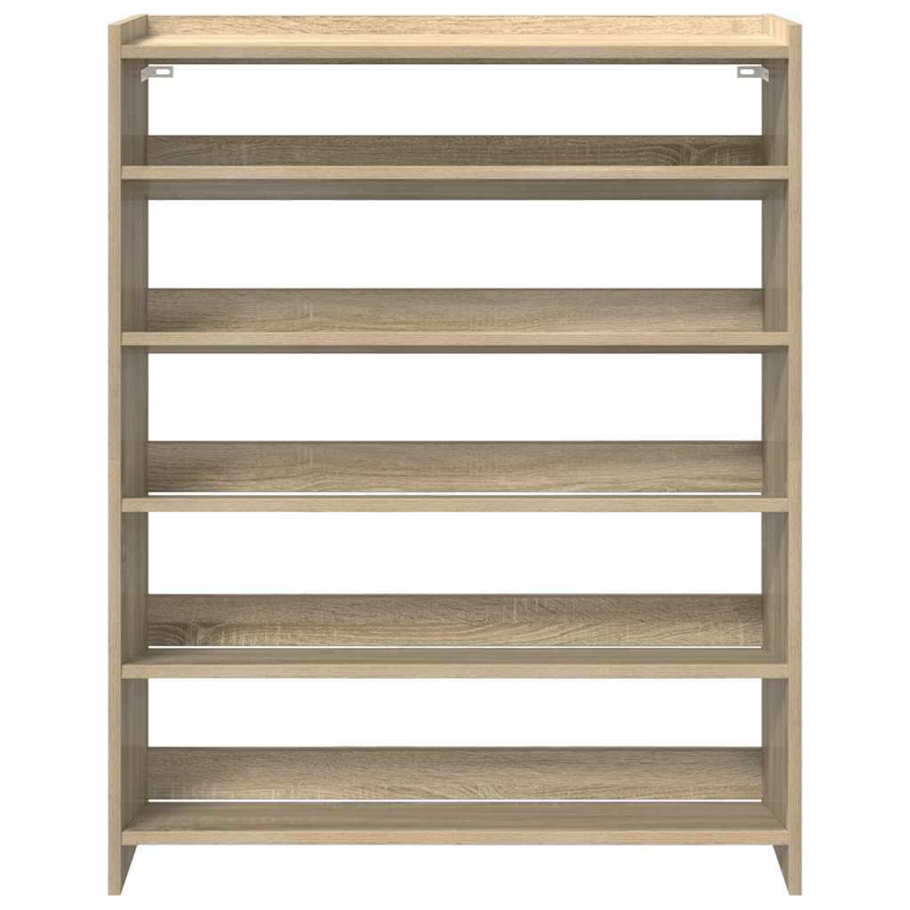 Shoe Rack Sonoma Oak 80x25x100 cm Engineered Wood - Bargainia.com - 