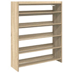 Shoe Rack Sonoma Oak 80x25x100 cm Engineered Wood - Bargainia.com - 