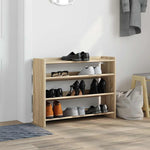 Shoe Rack Sonoma Oak 80x25x62 cm Engineered Wood - Bargainia.com - 