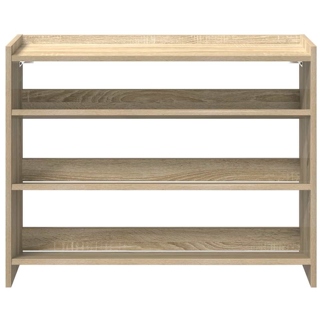 Shoe Rack Sonoma Oak 80x25x62 cm Engineered Wood - Bargainia.com - 