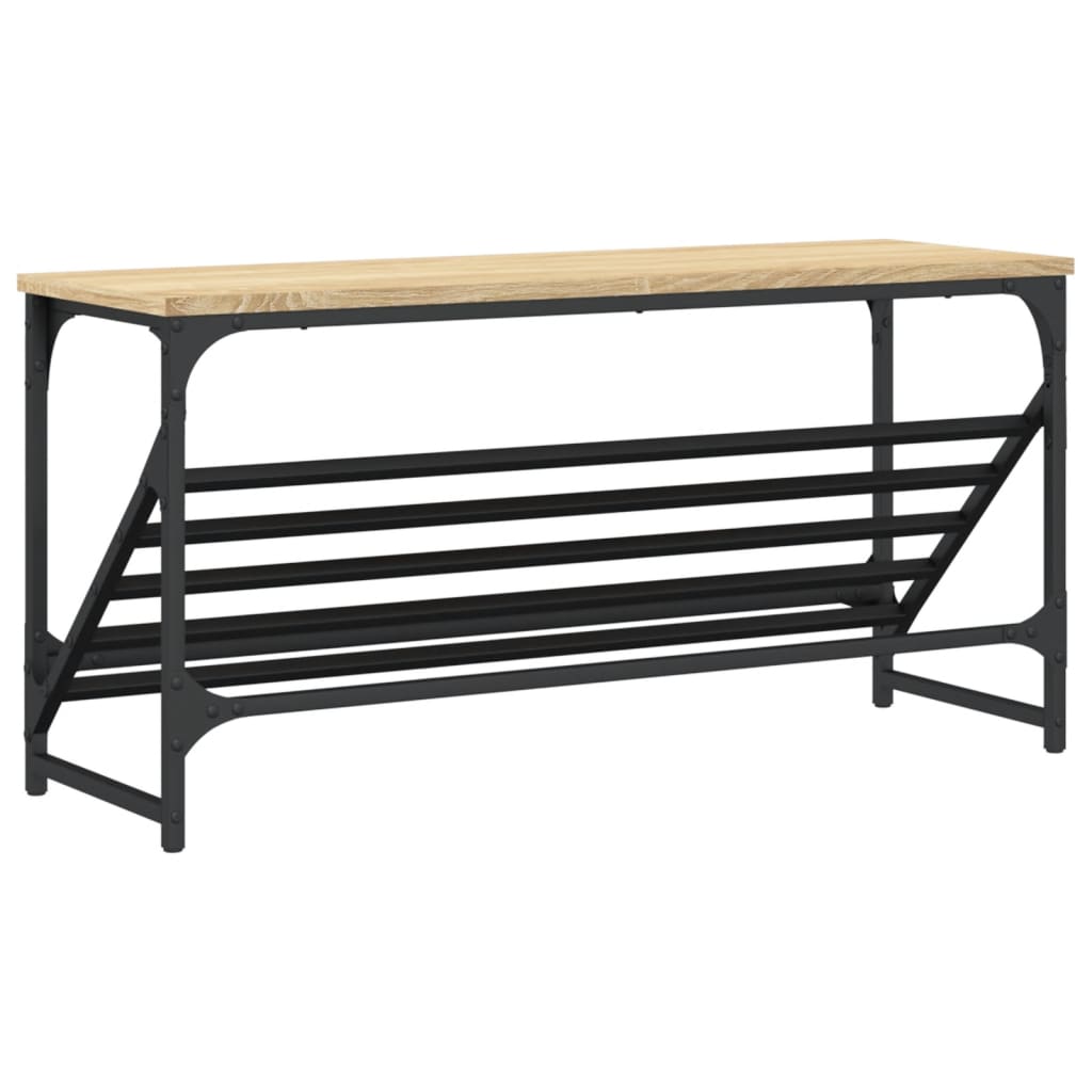 Shoe Rack Sonoma Oak 90x30x45 cm Engineered Wood - Bargainia.com - 
