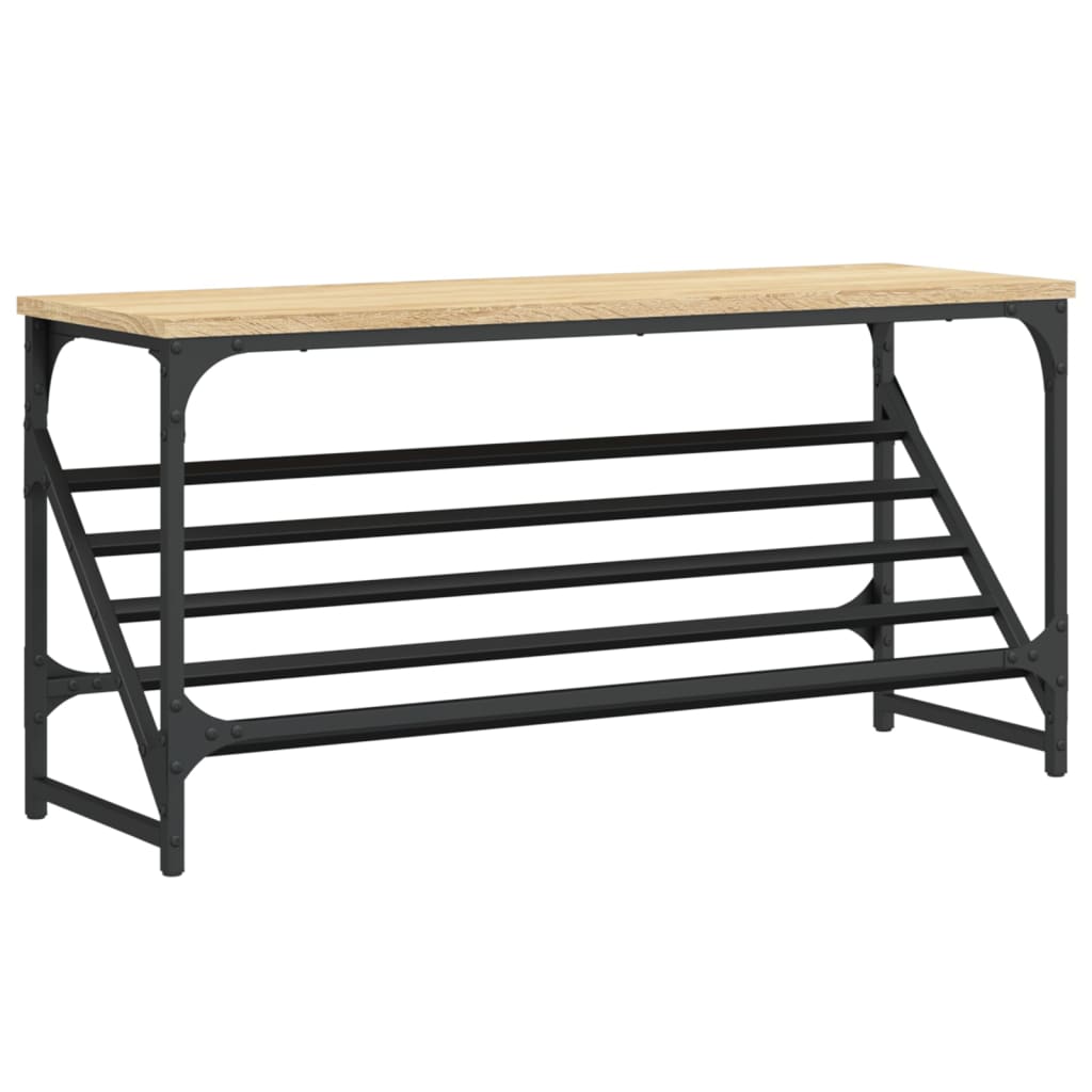 Shoe Rack Sonoma Oak 90x30x45 cm Engineered Wood - Bargainia.com - 