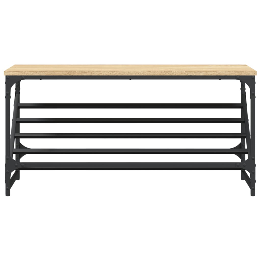 Shoe Rack Sonoma Oak 90x30x45 cm Engineered Wood - Bargainia.com - 
