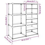 Shoe Rack Transparent 84x31.5x93 cm PP - Bargainia.com - 