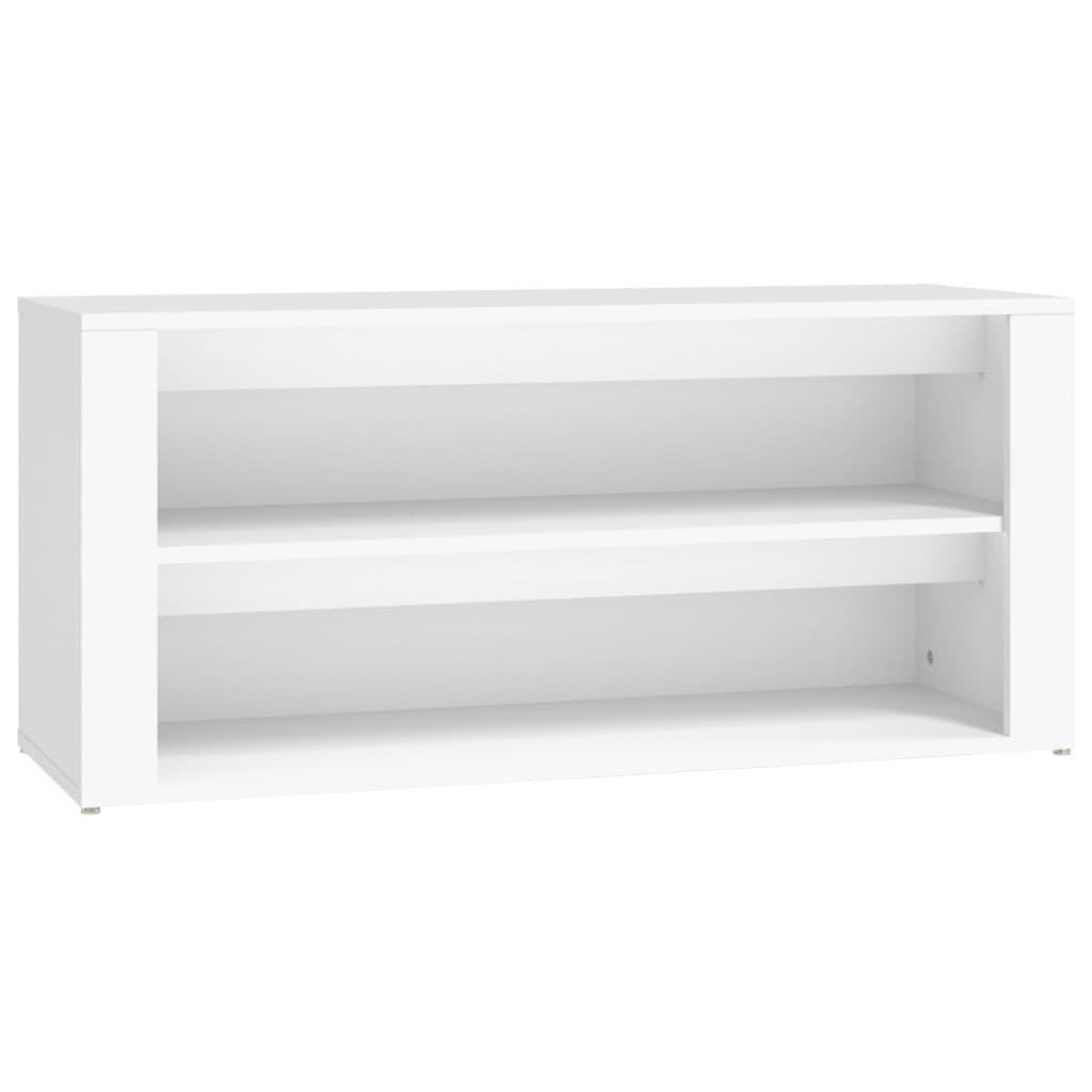 Shoe Rack White 100x35x45 cm Engineered Wood - Bargainia.com - 