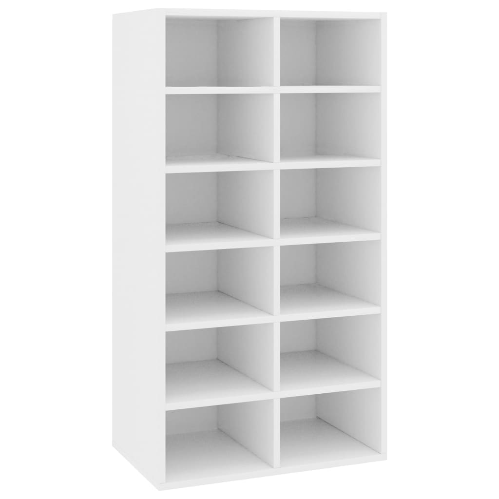 Shoe Rack White 54x34x100.5 cm Engineered Wood - Bargainia.com - 8719883730776 - 800396
