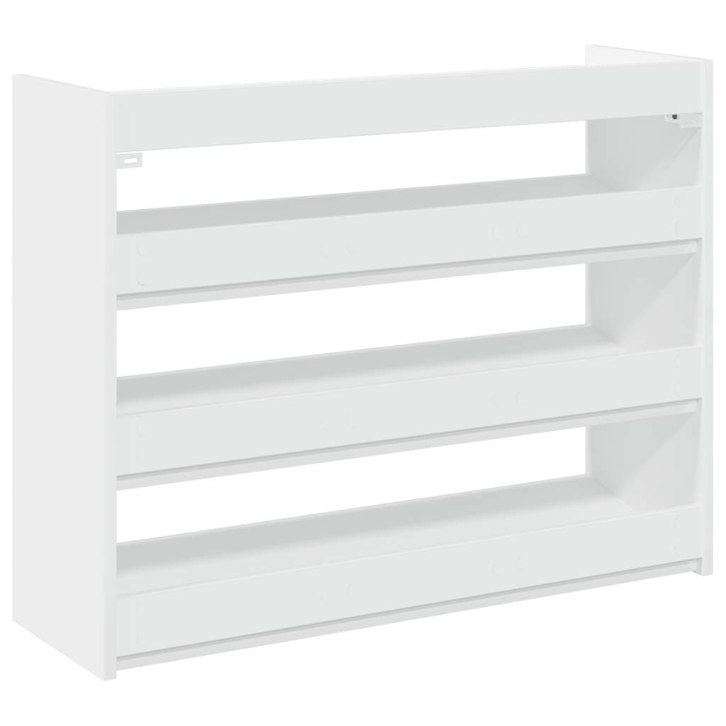 Shoe Rack White 80x25x62 cm Engineered Wood - Bargainia.com - 