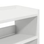 Shoe Rack White 80x25x62 cm Engineered Wood - Bargainia.com - 