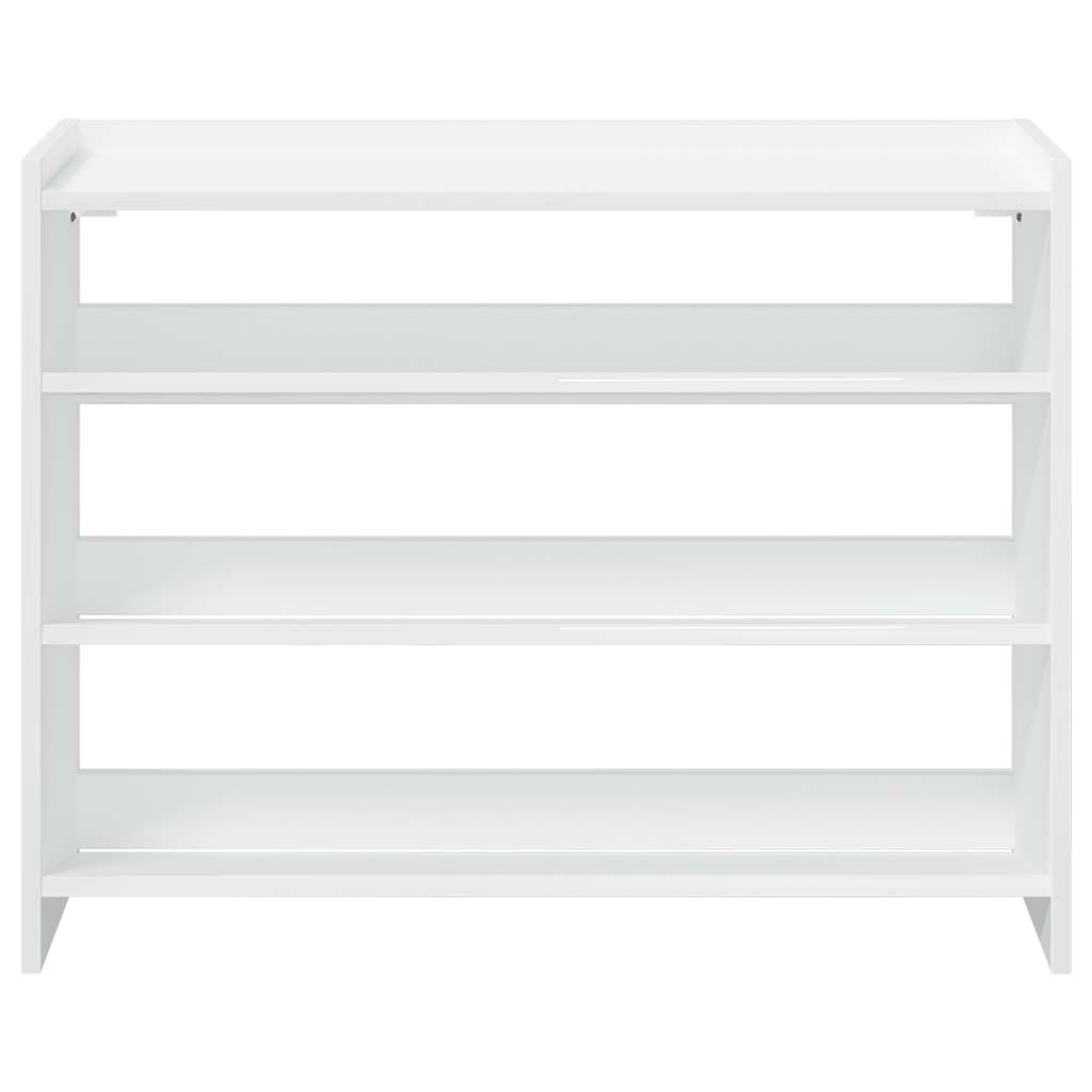Shoe Rack White 80x25x62 cm Engineered Wood - Bargainia.com - 