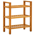 Shoe Rack with 3 Shelves 50x27x60 cm Solid Oak Wood - Bargainia.com - 