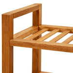 Shoe Rack with 3 Shelves 50x27x60 cm Solid Oak Wood - Bargainia.com - 