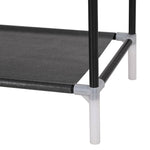 Shoe Rack with 8 Shelves Metal and Non - woven Fabric Black - Bargainia.com - 