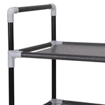 Shoe Rack with 8 Shelves Metal and Non - woven Fabric Black - Bargainia.com - 