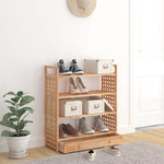 Shoe Rack with Drawer 70x27x81 cm Solid Wood Walnut - Bargainia.com - 