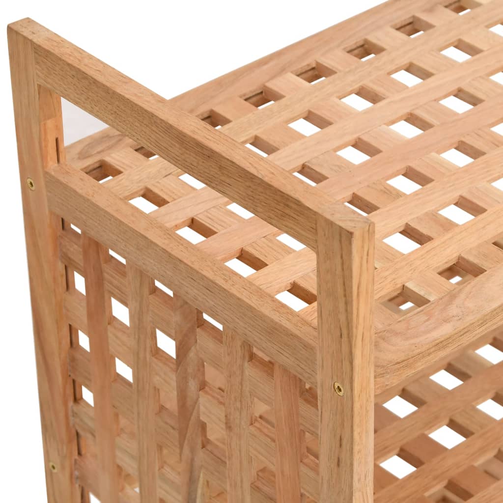 Shoe Rack with Drawer 70x27x81 cm Solid Wood Walnut - Bargainia.com - 