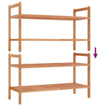 Shoe Racks 2 pcs 69x27x41 cm Solid Wood Walnut - Bargainia.com - 