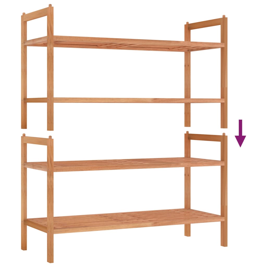 Shoe Racks 2 pcs 69x27x41 cm Solid Wood Walnut - Bargainia.com - 