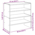 Shoe Racks 2 pcs Stackable Old Wood 60x30x30.5 cm - Bargainia.com - 