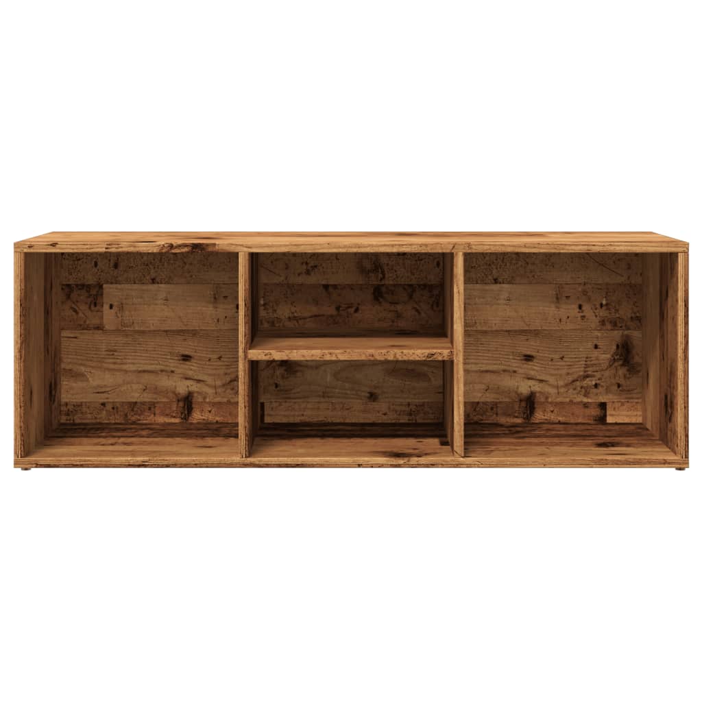 Shoe Storage Bench Old Wood 105x35x35 cm Engineered Wood - Bargainia.com - 