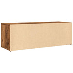Shoe Storage Bench Old Wood 105x35x35 cm Engineered Wood - Bargainia.com - 