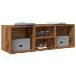 Shoe Storage Bench Old Wood 105x35x35 cm Engineered Wood - Bargainia.com - 