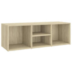 Shoe Storage Bench Sonoma Oak 105x35x35 cm Engineered Wood - Bargainia.com - 