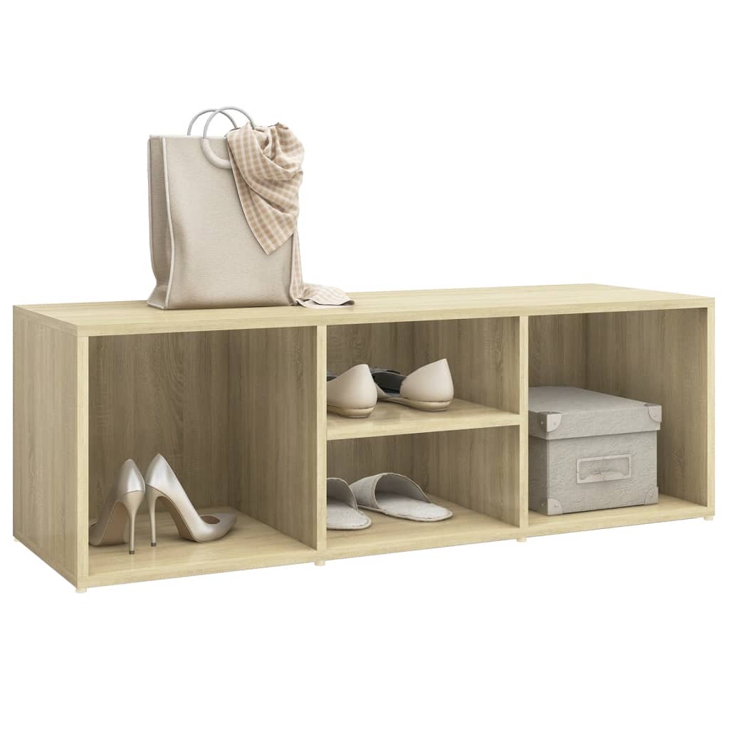 Shoe Storage Bench Sonoma Oak 105x35x35 cm Engineered Wood - Bargainia.com - 