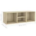 Shoe Storage Bench Sonoma Oak 105x35x35 cm Engineered Wood - Bargainia.com - 