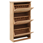 Shoe Storage Cabinet 55x20x104 cm Solid Walnut Wood - Bargainia.com - 