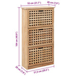 Shoe Storage Cabinet 55x20x104 cm Solid Walnut Wood - Bargainia.com - 
