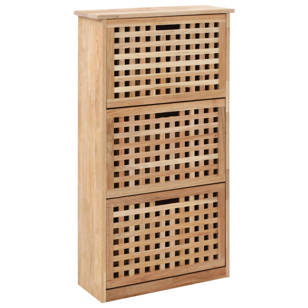 Shoe Storage Cabinet 55x20x104 cm Solid Walnut Wood - Bargainia.com - 