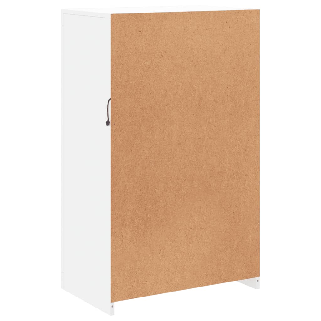 Side Cabinet with LED Lights White Engineered Wood - Bargainia.com - 8721012252073 - 836623