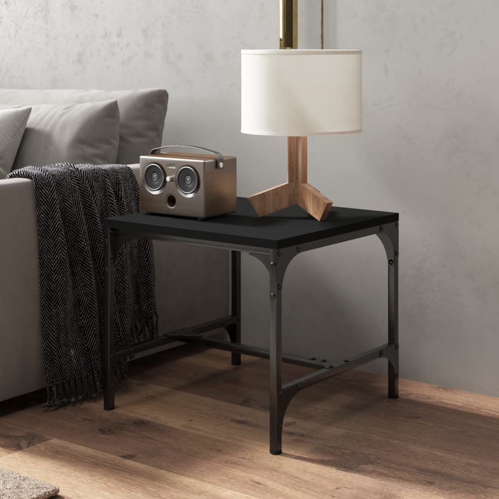 Side Table Black 40x40x35 cm Engineered Wood - Bargainia.com - 8720287197843 - 819402